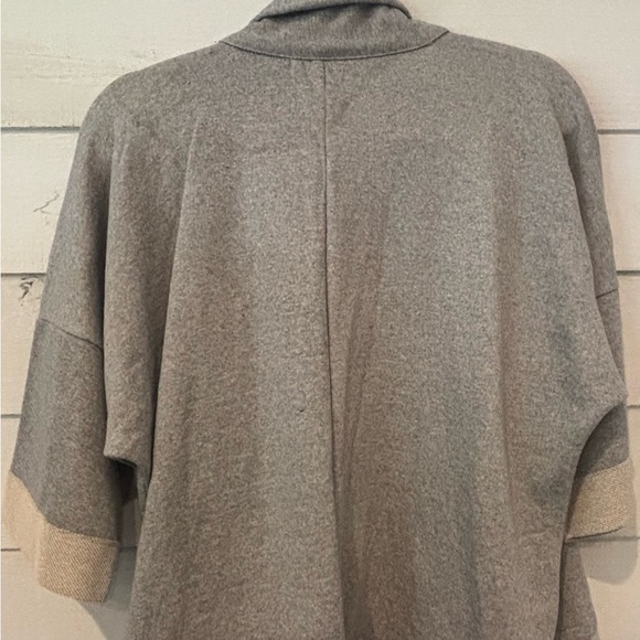 LOFT NWT Gray Shrug Sweater with Elegant Draping - Picture 5 of 11